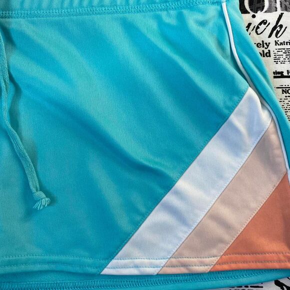 T'oui Women's Blue striped mini skirt athletic y2k - Picture 3 of 4